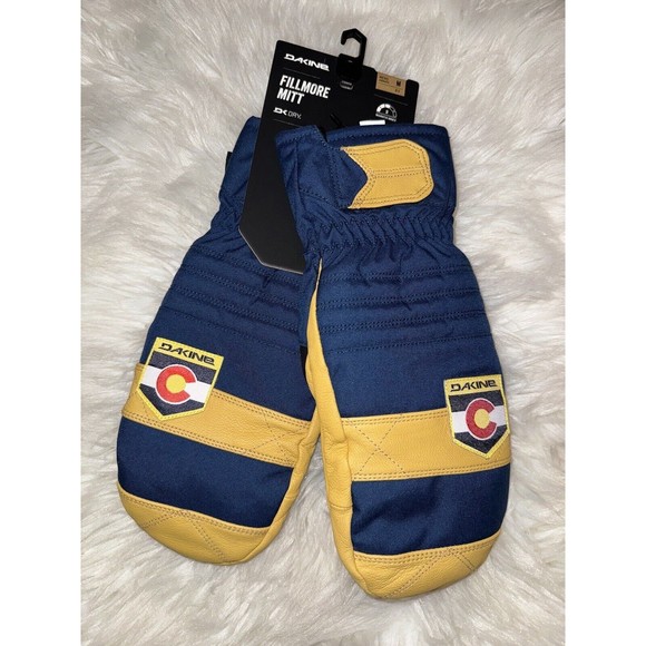 Dakine Fillmore Mitt Men's M 8.5 Warm Index 3 Colorado Blue/Tan Leather DK Dry - Picture 1 of 9